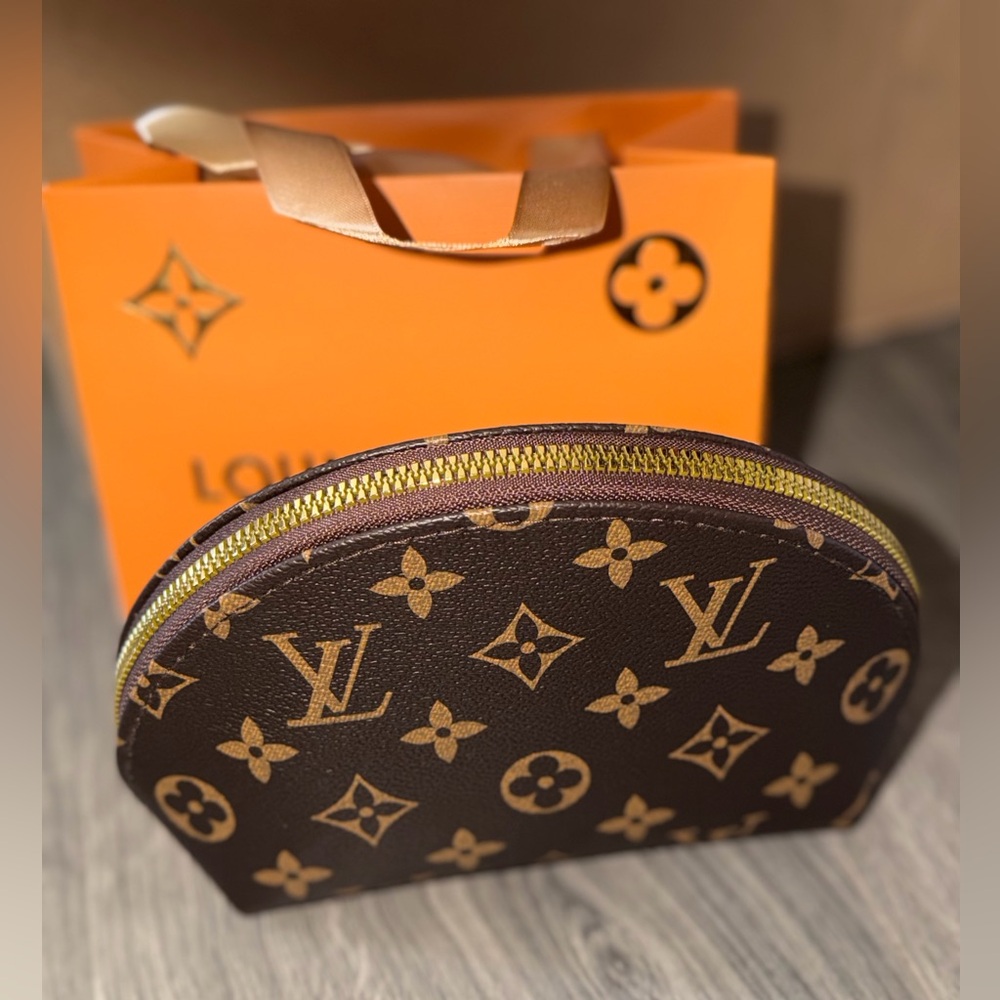 Monogram Dome Cosmetic Pouch in Brown